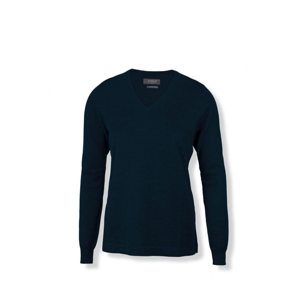 Nimbus Womens/Ladies Ashbury Knitted V Neck Sweater / Navy